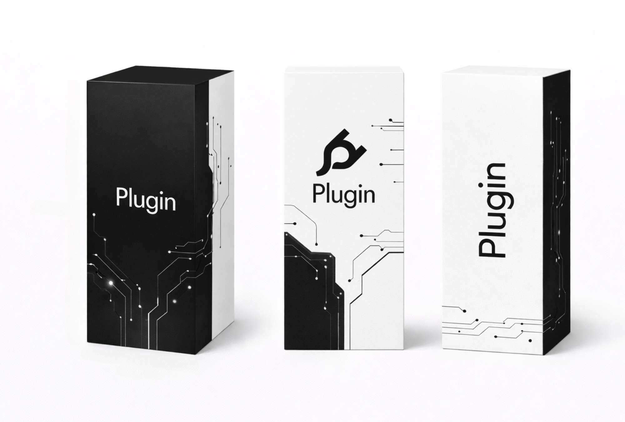 Plugin product packaging boxes